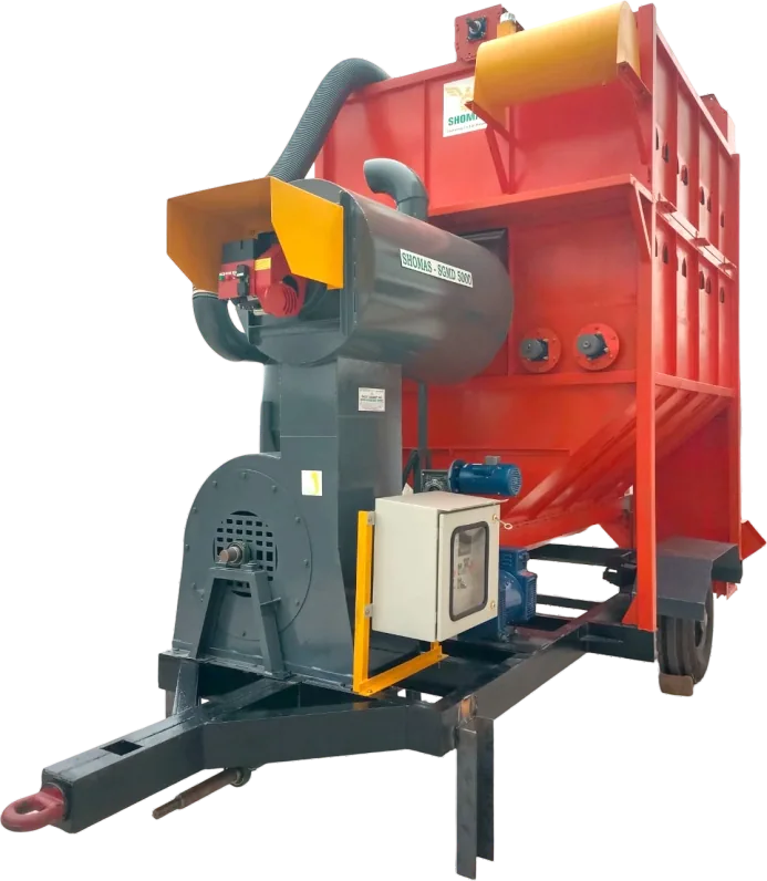 Shomas Tractor Operated Mobile Grain Dryer front view for paddy, wheat and maize